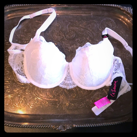 La Senza White Lace Balconette Bra NWT